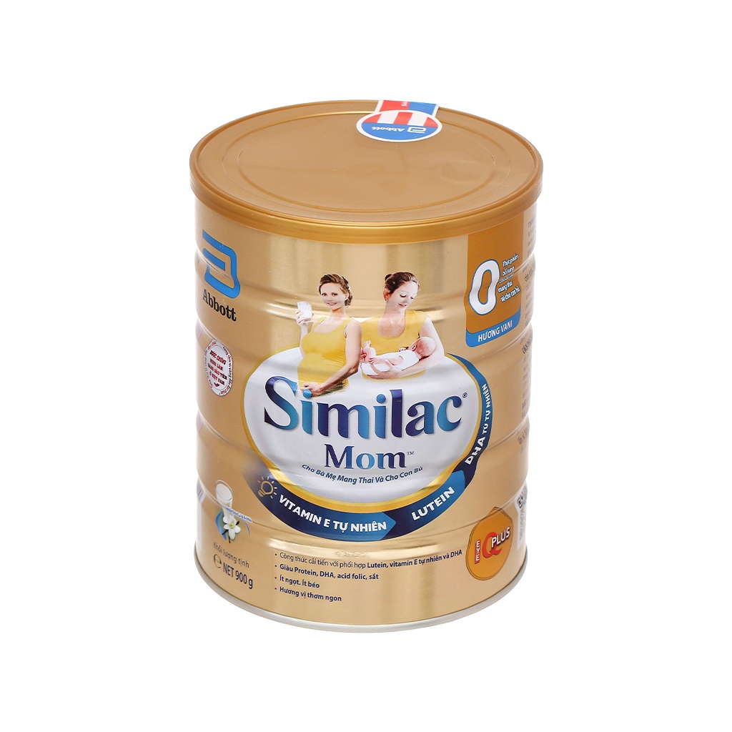 [ Giảm Sốc ] Sữa bột Abbott Similac Mom Eye-Q Plus hương vani lon 900g