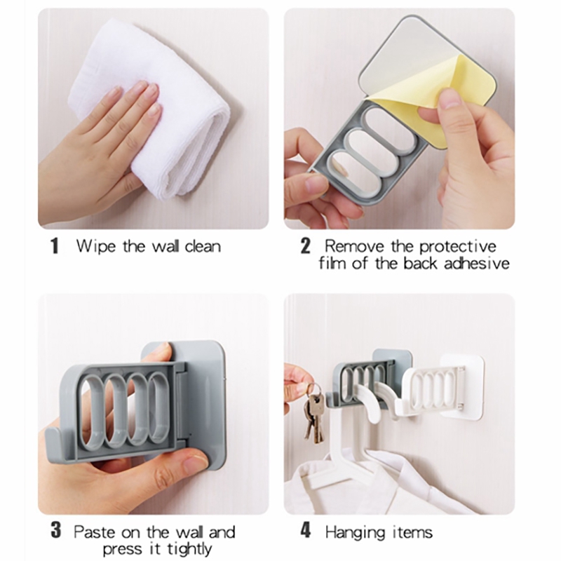 Móc treo đồ dán sau cửa gấp gọn được độc lạ tiện lợi cho gia đình