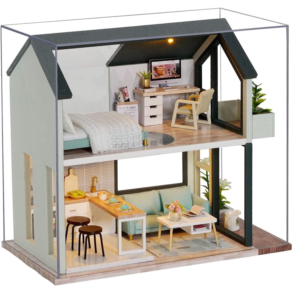 Mô Hình Lắp Ráp Nhà Búp Bê DIY - Biệt Thự Phong Cách Bắc Âu