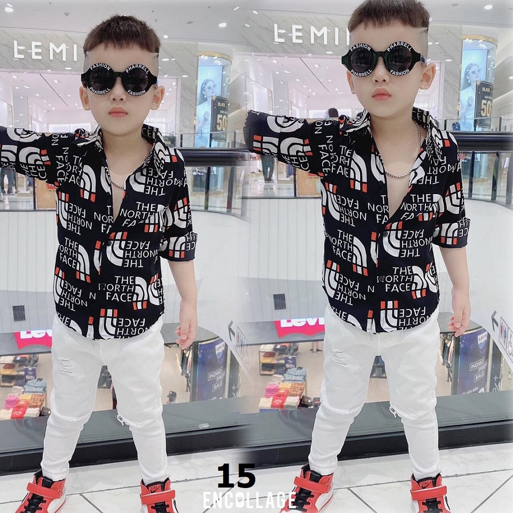 39 MÀU Áo Sơ Mi LỤA DÀI TAY NHÍ Sang Chảnh Cho Bé Trai , Bé Gái - áo sơ mi mặc TẾT - SMDT - M8-14 - KHO 1