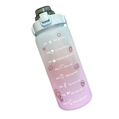 Bình Đựng Nước 2L Dễ Thương Có Vạch Báo Giờ Uống Nước