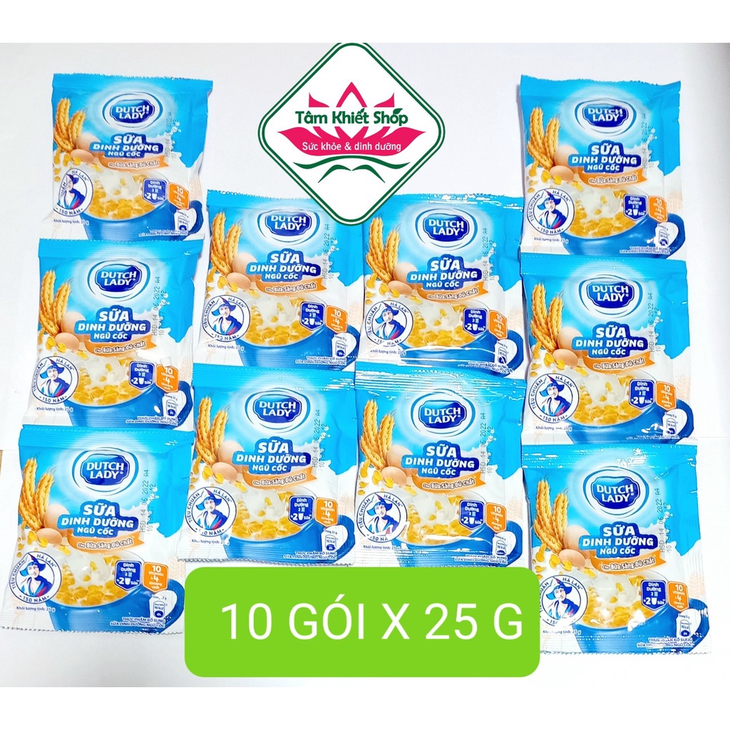 set 10 gói Sữa Dinh Dưỡng Ngũ Cốc Dutch Lady Cô Gái Hà Lan -25gr 1 gói