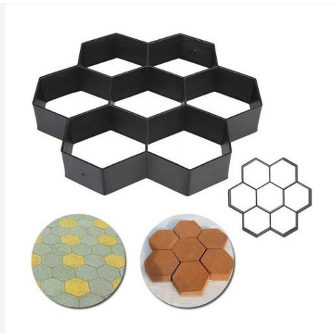 Kt 40 x 40Khuôn nhựa  khuôn gạch ,khuôn giả đá dùng đổ bê tông tạo hình trang trí vỉa hè cho sân vườn DIY