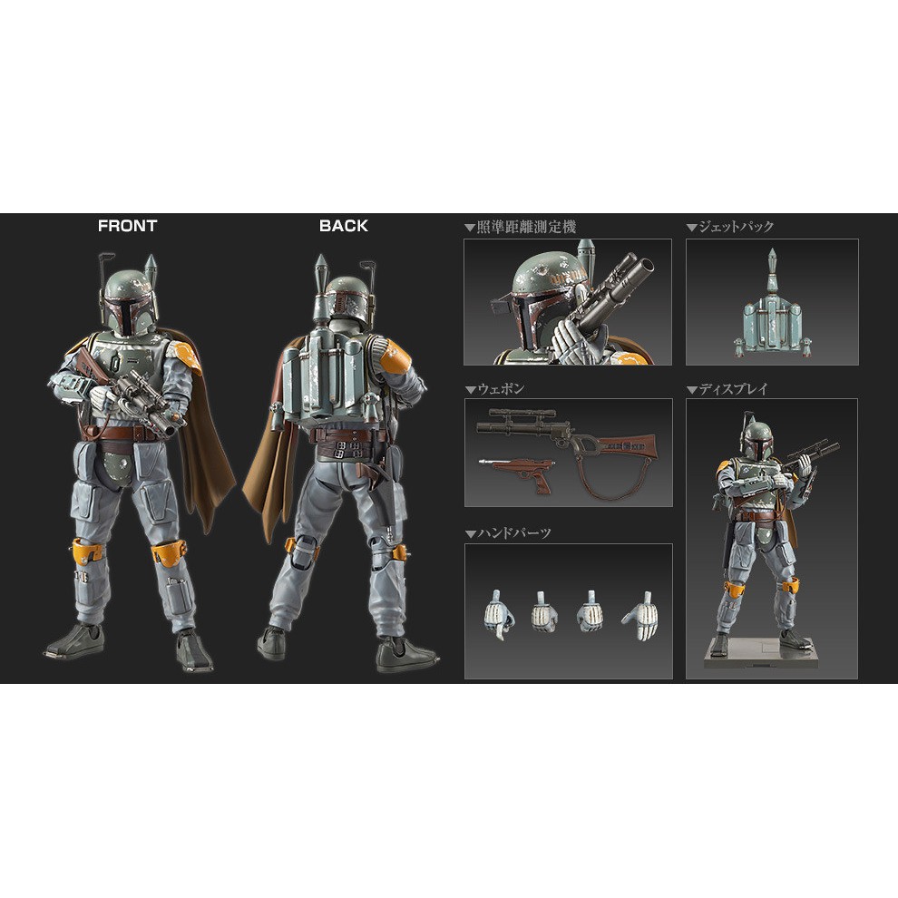 Mô Hình Lắp Ráp Star Wars Boba Fett Chính Hãng Bandai Tỉ Lệ 1/12