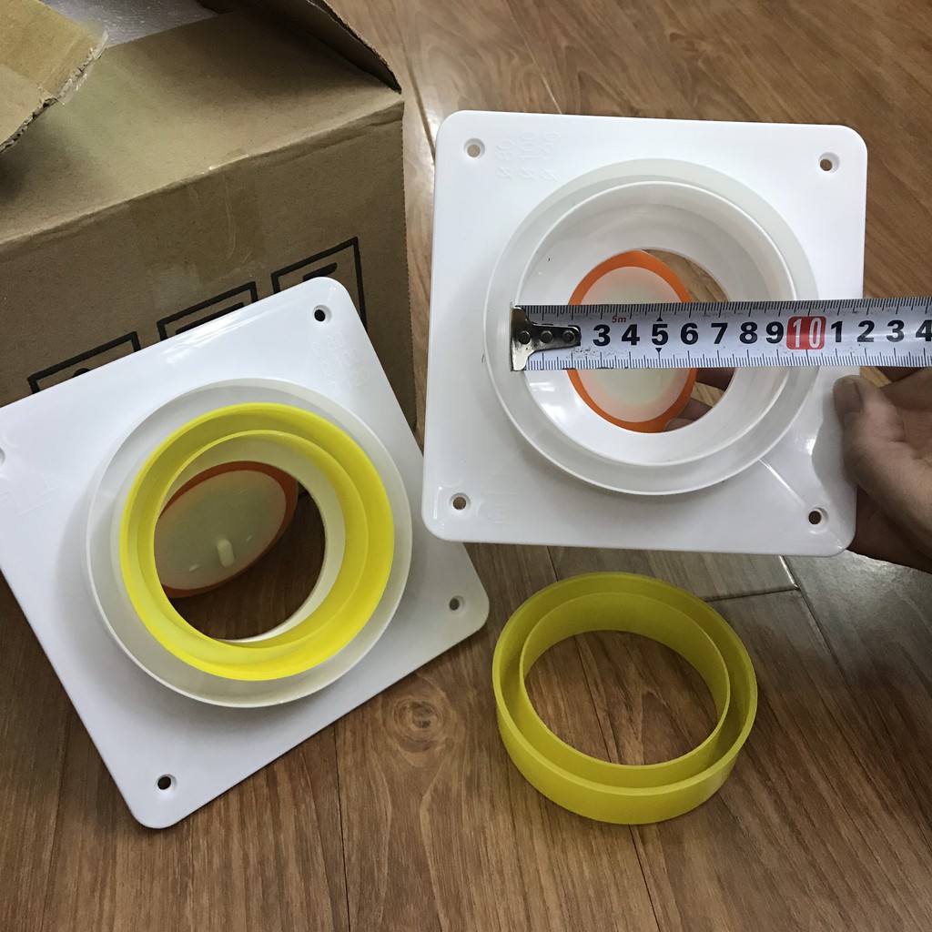 Nắp nhựa ống hút mùi, thông gió các loại - Phễu thu PVC ống bạc nhôm D110mm