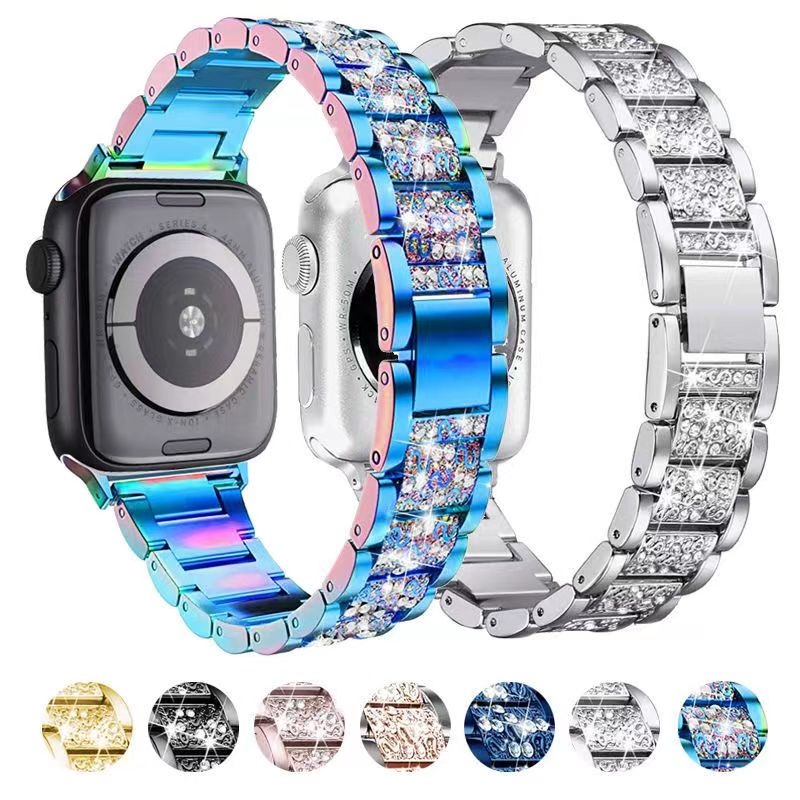 Dây Đeo Đồng Hồ Bằng Kim Loại 40mm 45mm 44mm 41mm 42mm 38mm Cho iwatch Series 7 SE 6 5 4