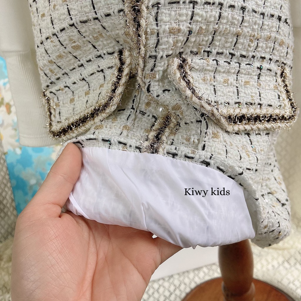 [SET VÁY GILE DẠ TWEED KÈM ÁO THUN] KIWY KIDS13 phong cách thanh lịch cho BÉ GÁI TỪ 1 ĐẾN 6 TUỔI