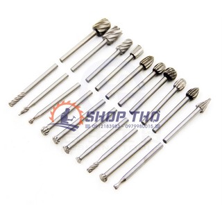 Bộ 20 mũi mài gỗ lũa - chuôi 3mm