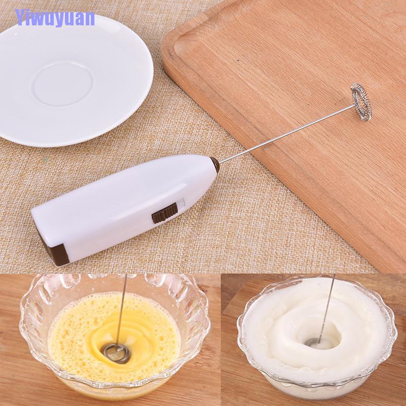 Máy đánh trứng/ khuấy tạo bọt sữa/ cà phê mini dùng nguồn điện bằng pin tiện dụng cho nhà bếp