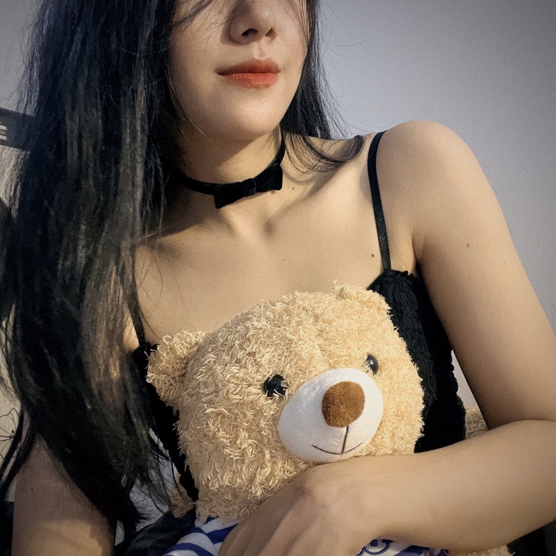 Choker nơ xinh - Vòng cổ nơ dễ thương - Khăn turban