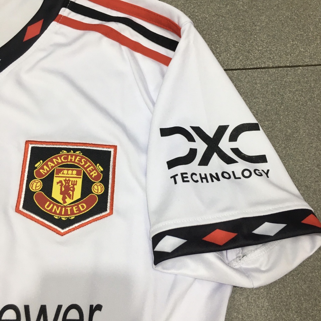 Bộ quần áo đá banh SANCHO MU trắng sân khách 2023 font MU