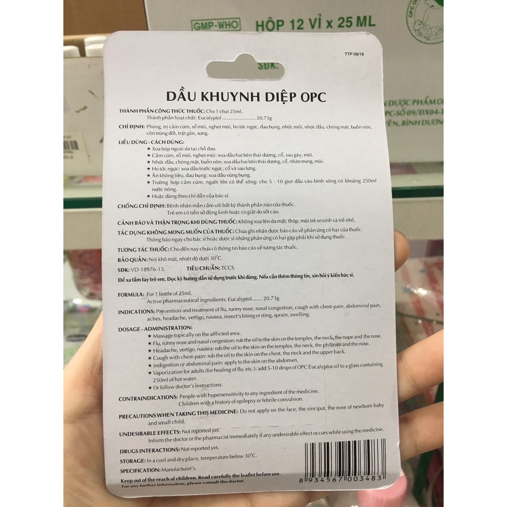 Dầu Khuynh Diệp OPC 25ml Cho Bé Thương Hiệu Mẹ Bồng Con (date 2025).