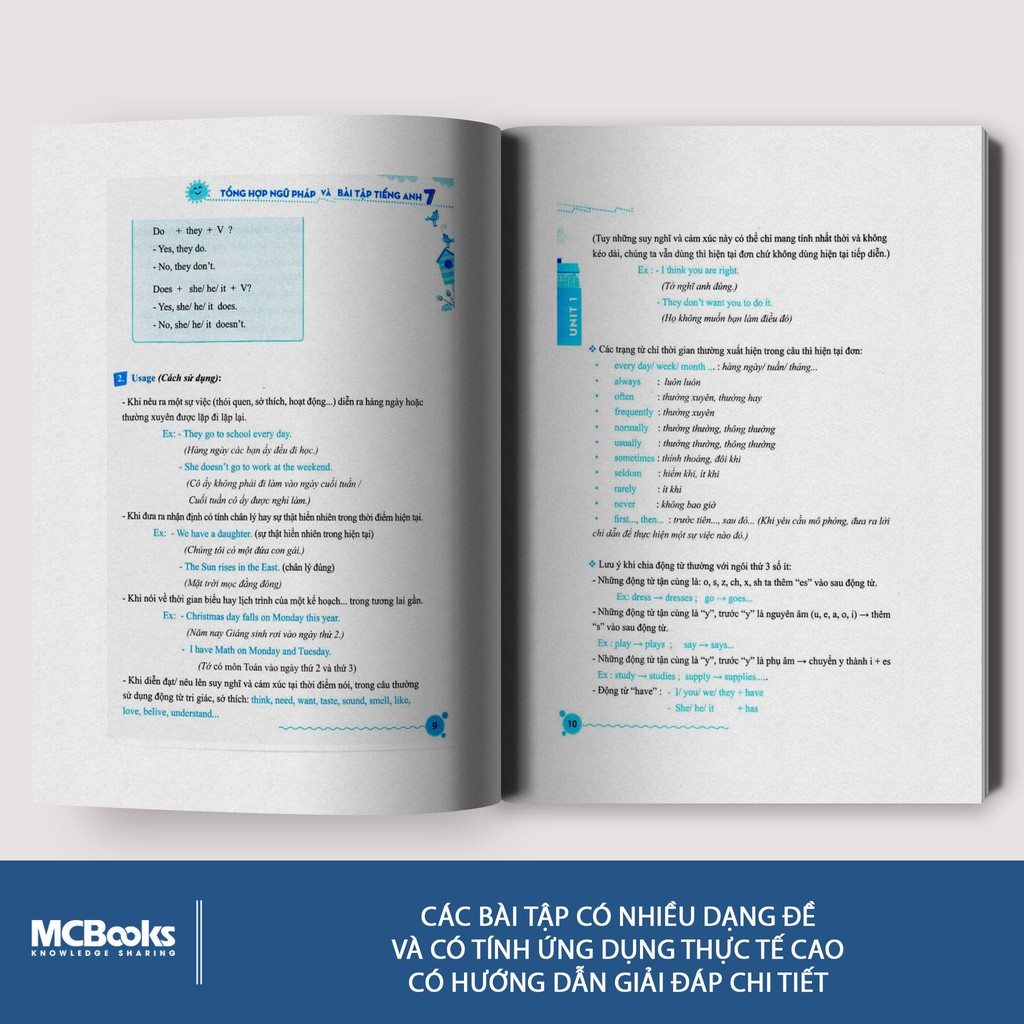 Sách - Tổng hợp ngữ pháp và bài tập tiếng anh lớp 7 (2 màu) | BigBuy360 - bigbuy360.vn