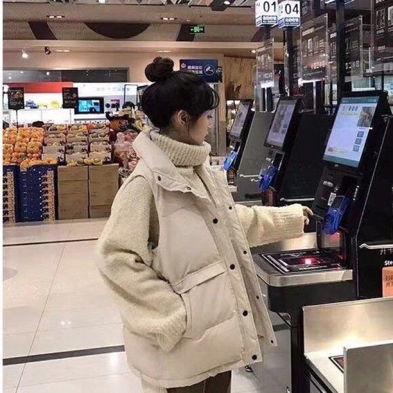Áo khoác ghile nữ phom rộng phong cách hàn quốc