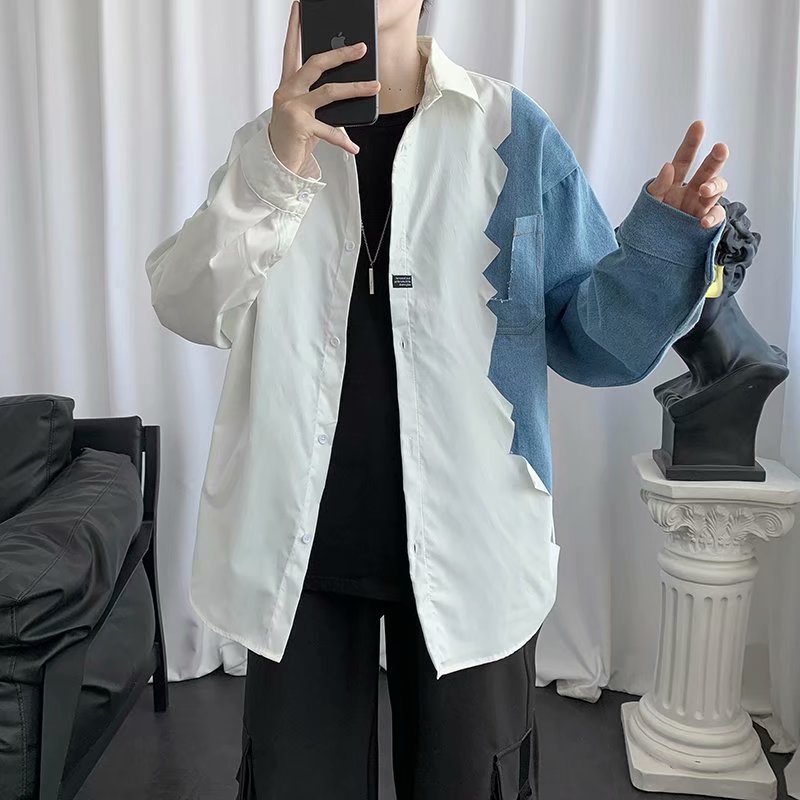 Korean fashion men's long-sleeve crew neck shirt | BigBuy360 - bigbuy360.vn