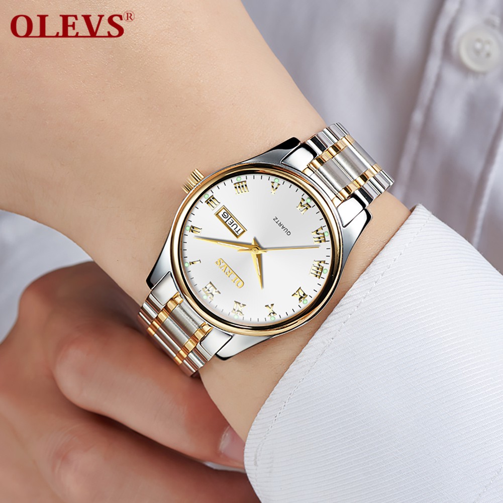 Đồng hồ OLEVS 5568 dây kim loại thanh lịch đơn giản tinh tế cho nam