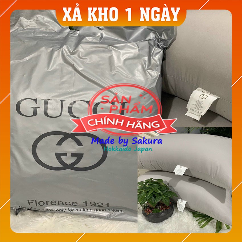 [FREE SHIP - XẢ KHO CẮT LỖ] Gối Ngủ Bông Thương Hiệu Cao Cấp Nhập Khẩu - Màu Xám Ghi