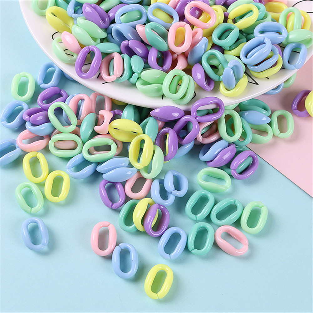 Set 50 vòng nối móc khóa bằng Acrylic màu sắc ngọt ngào DIY