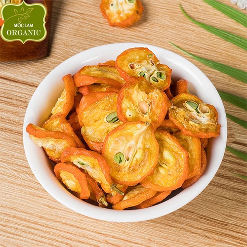 [TẶNG KÈM ĐƯỜNG PHÈN] Trà quất vàng sấy khô thái lát nguyên miếng Mộc Lam Túi zíp 500g - 1kg