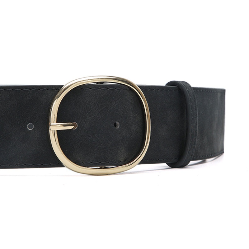 Thắt Lưng Bằng Da PU Có Khóa Kim Loại Kiểu Dáng Cổ Điển