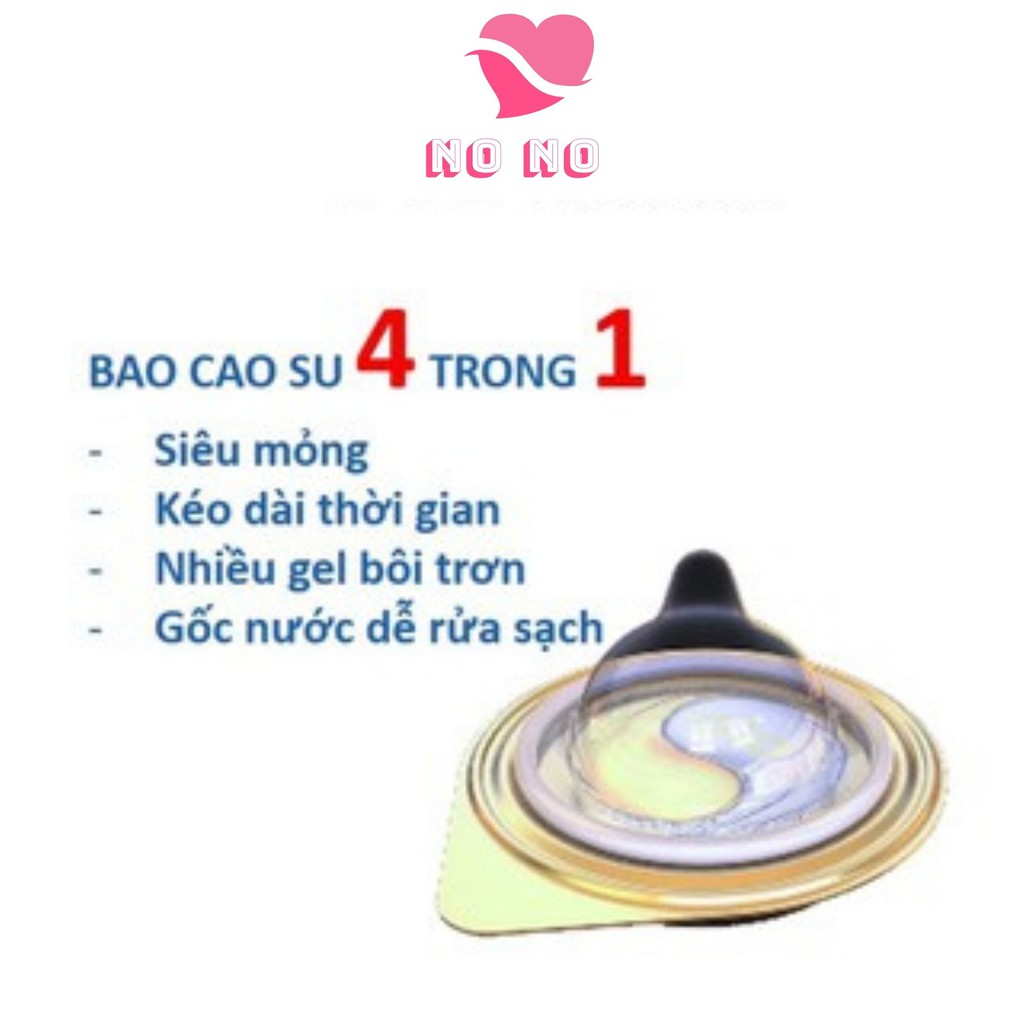 Bao cao su 0.01 OLO vàng lửa băng ,nhiều gel bôi trơn tạo cảm giác mới lạ - Hộp 10 bao - NO NO STORE