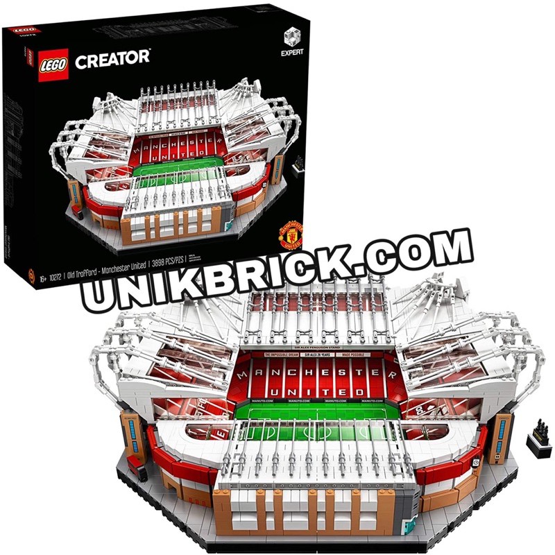 [CÓ HÀNG] Lego UNIK BRICK Creator 10272 Old Trafford Manchester United Sân vận động chính hãng (như hình).