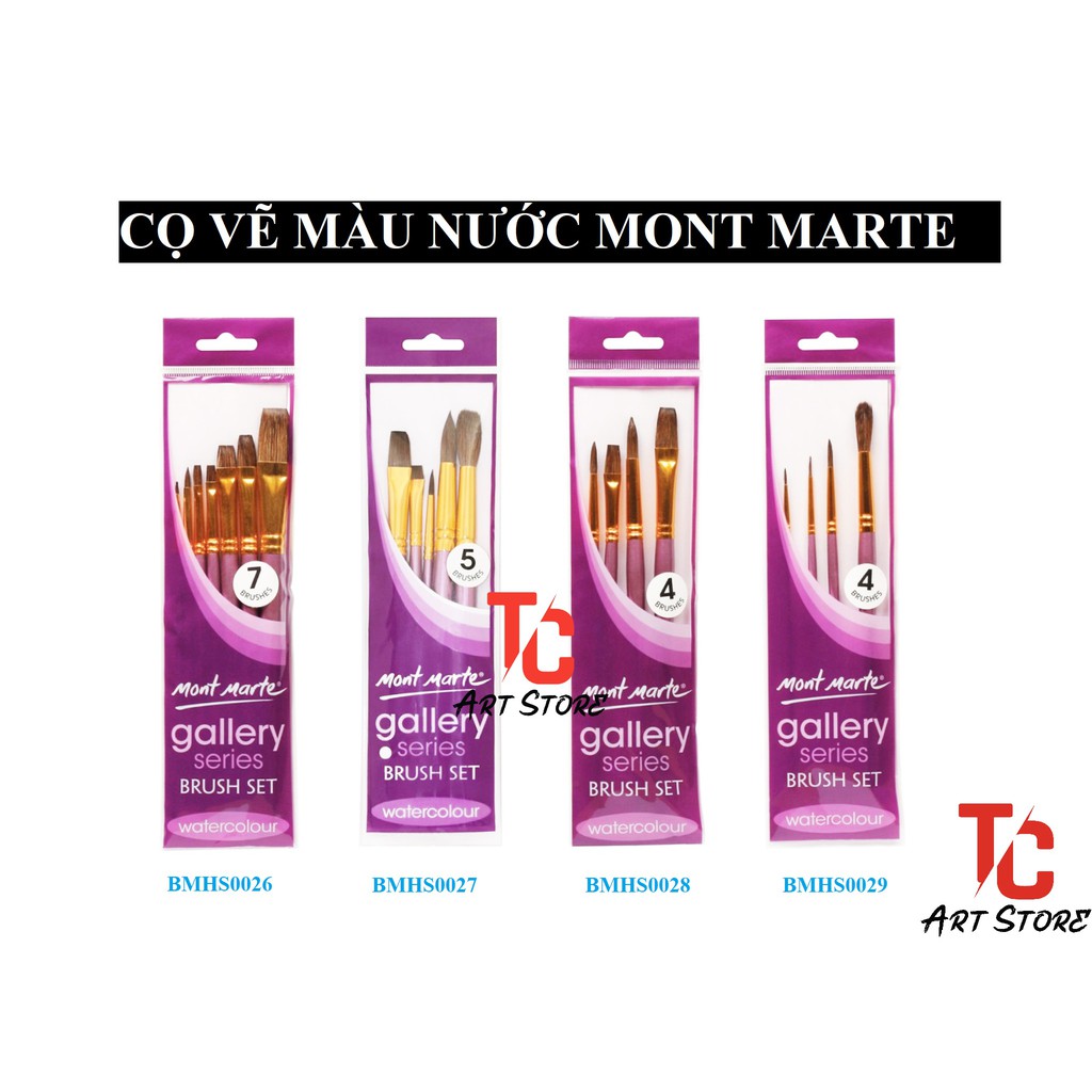 các mẫu cọ Vẽ MÀU NƯỚC Của hãng MONT MARTE [ THÀNH CÔNG ART]