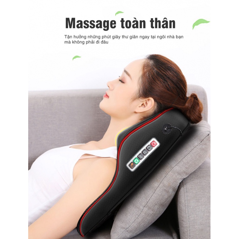 Gối Massage Lưng Vai Cổ Cao Cấp; Máy Massa Vai Gáy Osaka SA L16