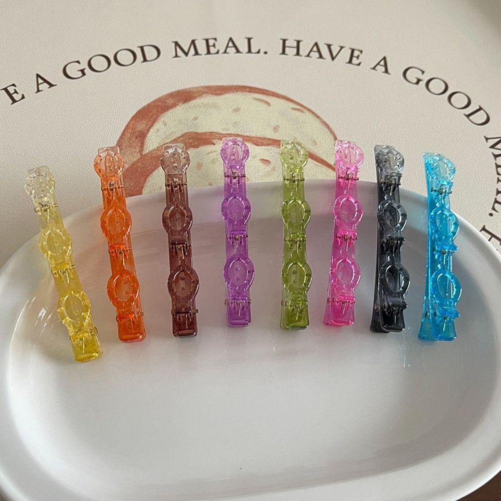 Kẹp Tóc Dạng Thạch Trong Suốt Màu Gradient Đơn Giản Phong Cách Hàn Quốc Cho Bé Gái