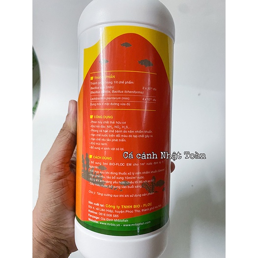 VI KHUẨN QUANG HỢP BIO FLOC EM HỒ CÁ THỦY SINH MRBIO FISH 1LÍT
