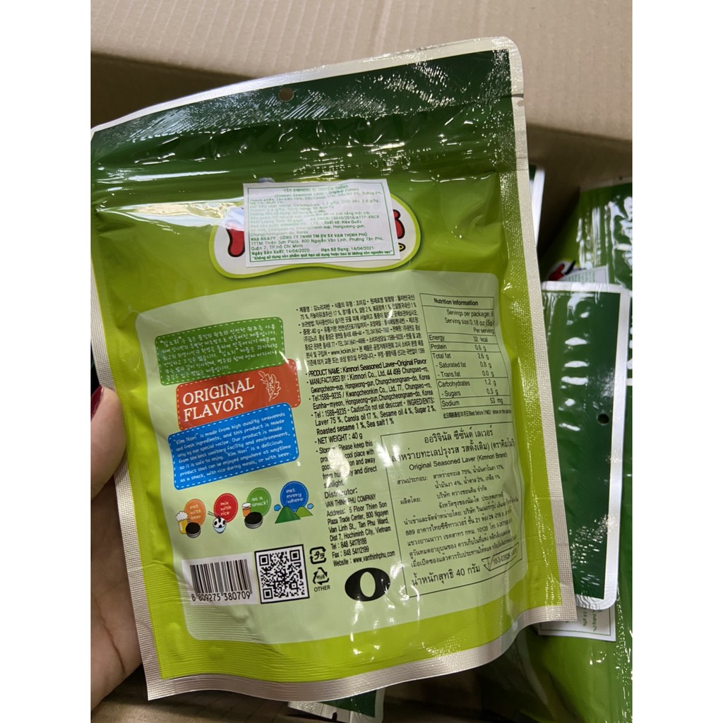 Rong biển ăn liền Kimnori vị truyền thống gói 40g | BigBuy360 - bigbuy360.vn