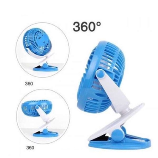 Quạt kẹp mini đa năng - xoay 360 độ