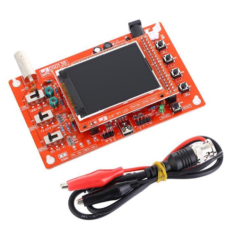 1 Bộ Máy Dao Động Kỹ Thuật Số Cầm Tay TFT 2.4 &quot;SMD + Vỏ Acrylic Cho DSO138 Oscilloscope