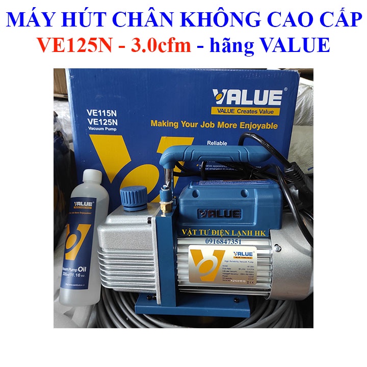 Máy hút chân không VALUE 3.0 CFM VE125N 3.0c