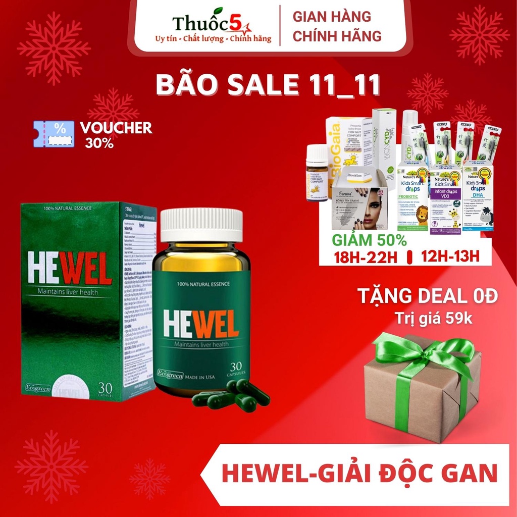 [Giá Gốc] Hewel – Giải độc gan, men gan, gan nhiễm mỡ, tăng cường chức năng gan