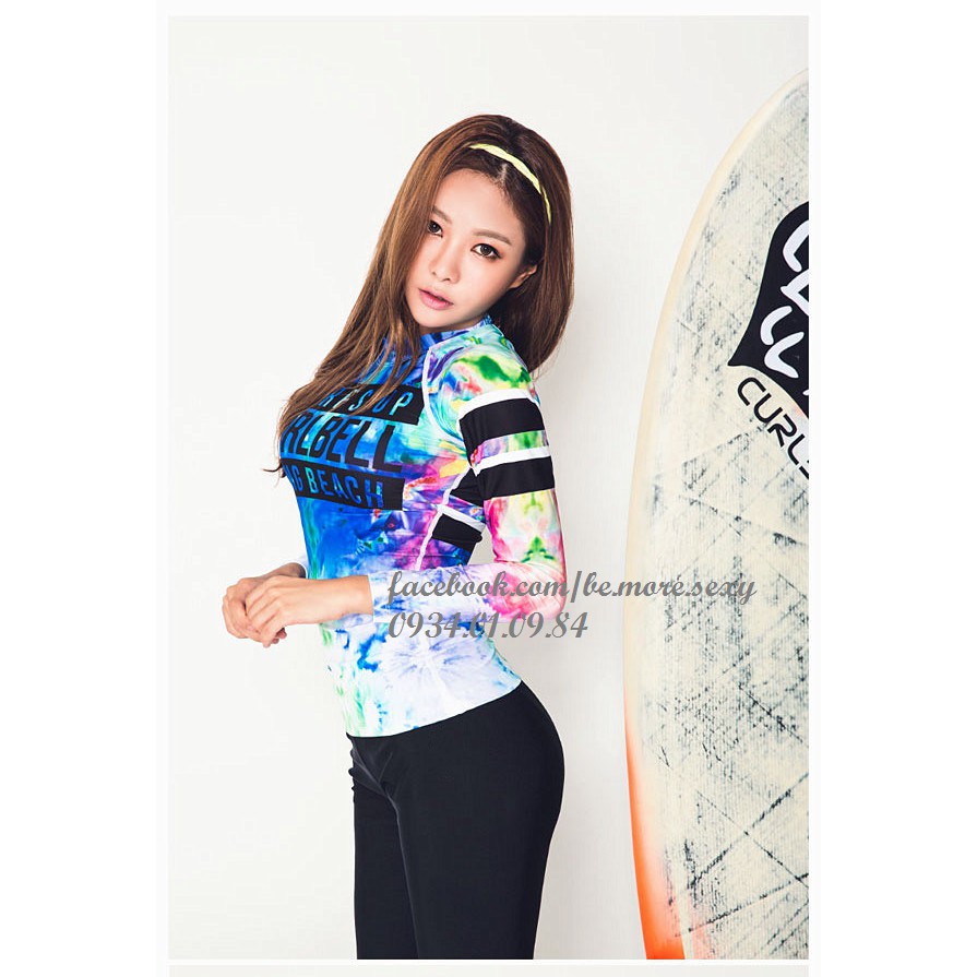 Đồ bơi dài tay Hàn Quốc quần lửng áo nhiều màu | BigBuy360 - bigbuy360.vn