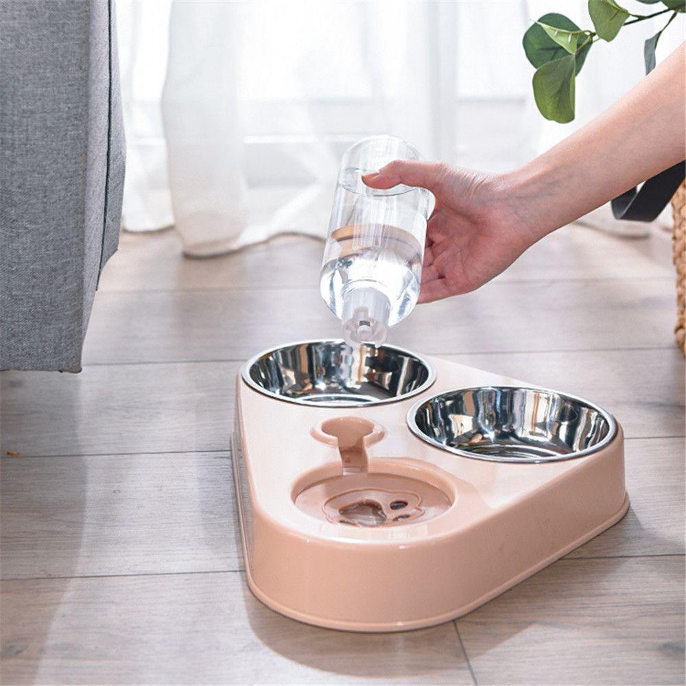 Bát Inox Cỡ Lớn Tự Động Đựng Thức Ăn Cho Thú Cưng
