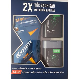 Dầu gội X-men 650g tặng kèm dầu gội và sữa tắm Boss