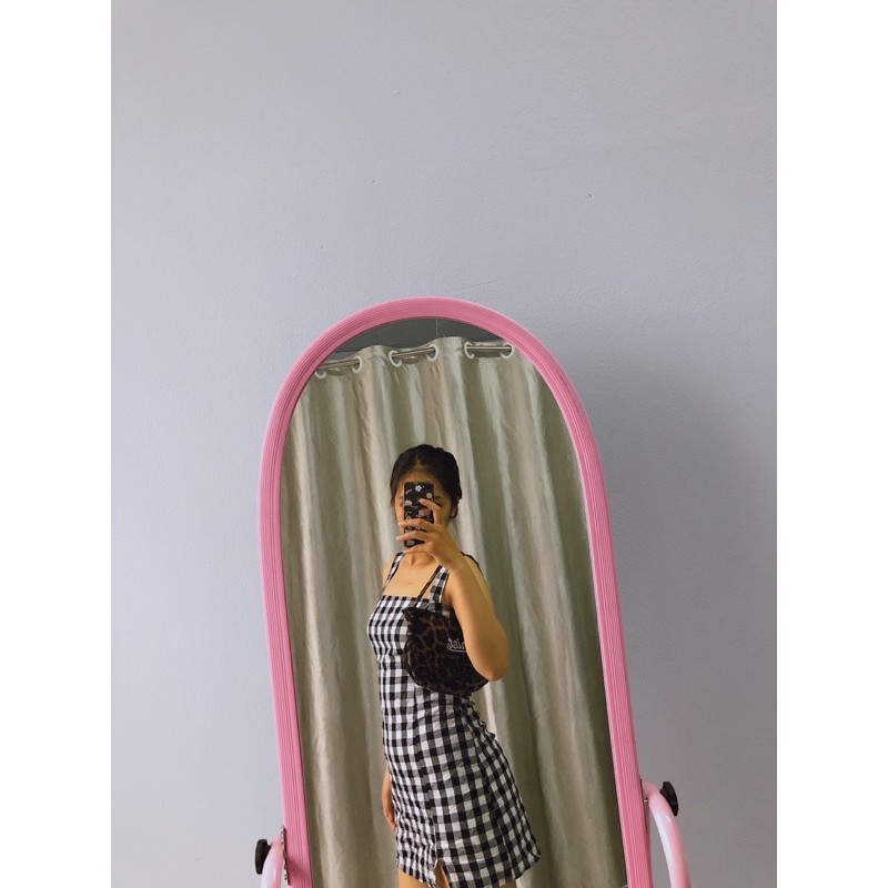 Váy hai dây caro sexy 2hand
