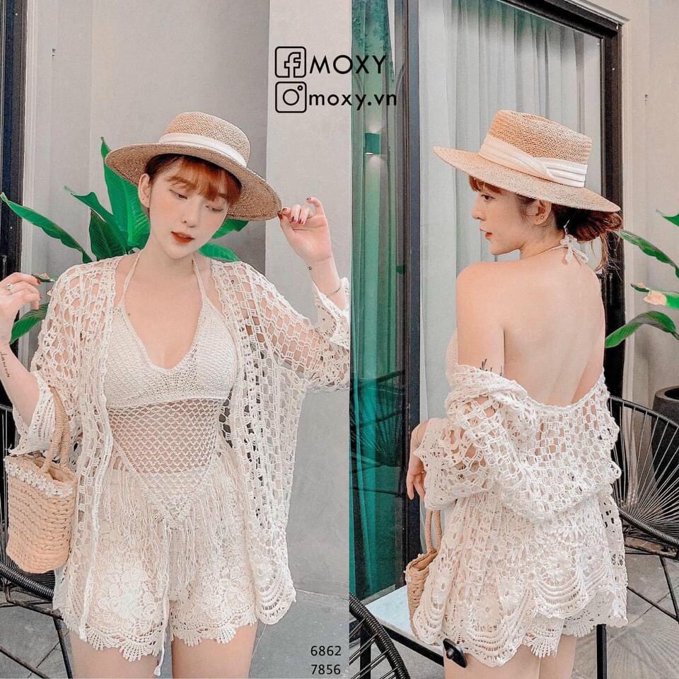 SÉT ÁO CHOÀNG MẮT TO+ ÁO BRA TAM GIÁC+ QUẦN REN | BigBuy360 - bigbuy360.vn