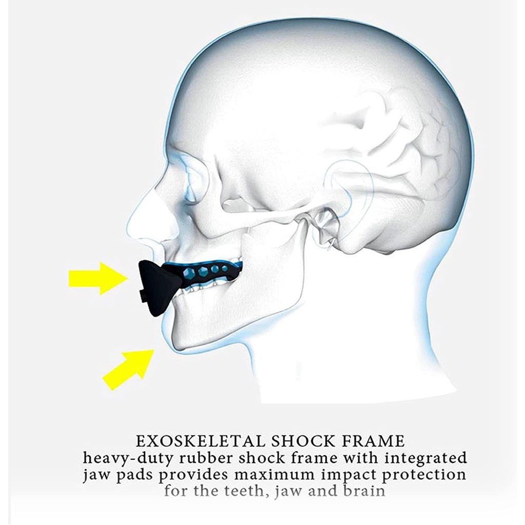 JONYE Đai Bảo Vệ Miệng Khi Chơi Thể Thao Bóng Bầu Dục Chuyên Nghiệp Màu Đen Và Xanh Dương