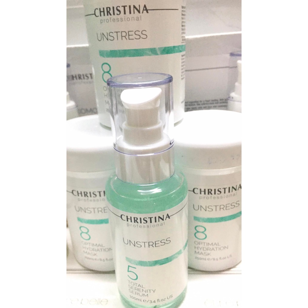 Serum cấp ẩm phục hồi da treatment bong tróc đỏ rát da bị kích ứng Christina Unstress 5 Total Serenity