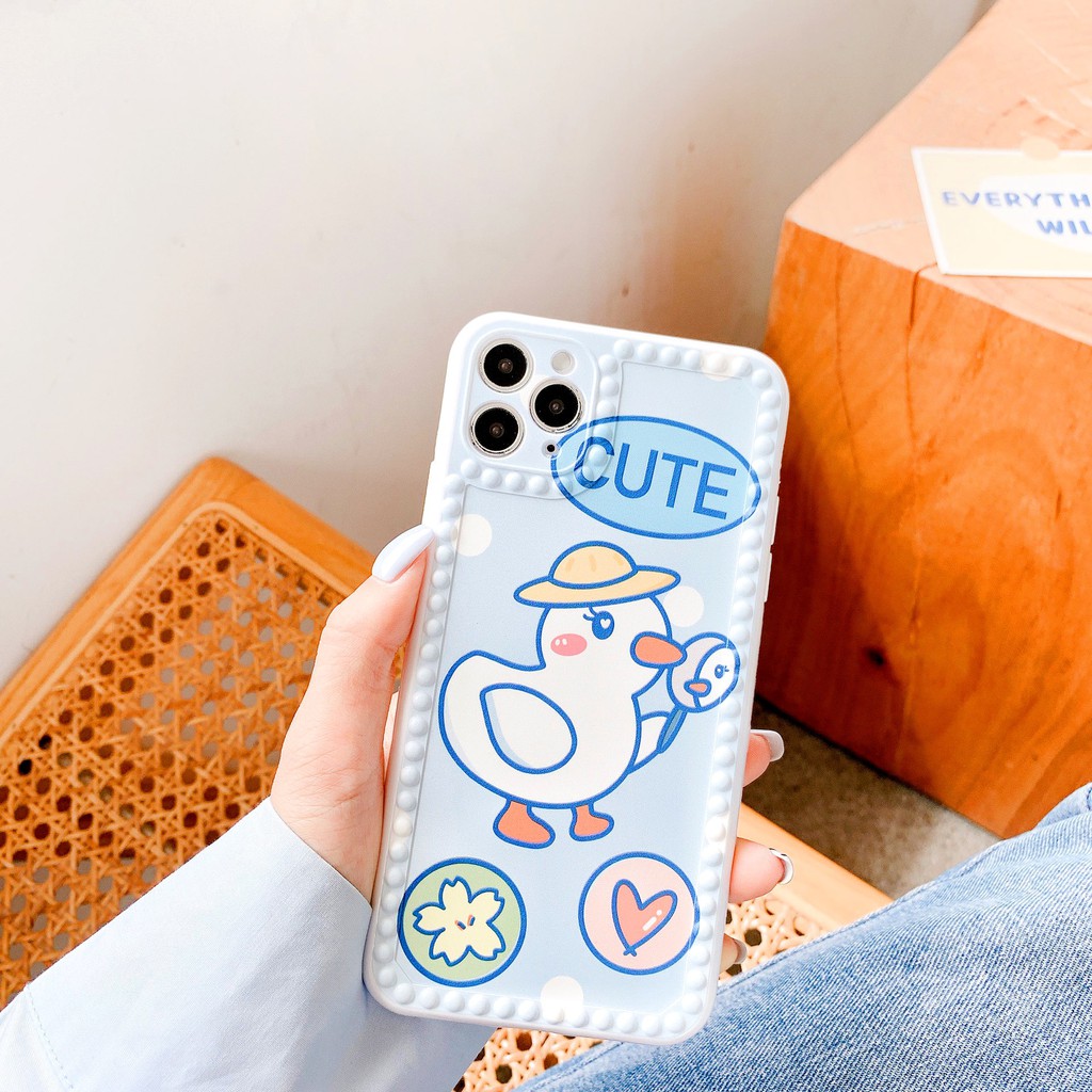Ốp lưng iphone Vịt Cool IMD dày dặn viền nổi 6/6plus/6s/6splus/7/7plus/8/8plus/x/xr/xs/11/12/13/pro/max/plus/promax | BigBuy360 - bigbuy360.vn