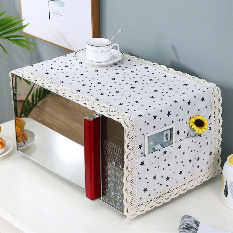 Tấm phủ lò vi sóng chống bụi trang trí đẹp mắt