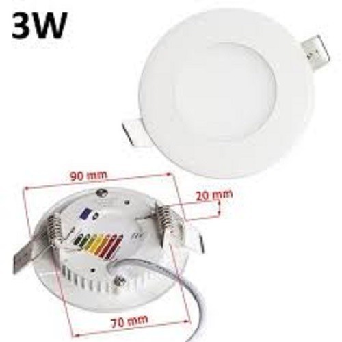 Combo 5 bộ Đèn LED Âm trần 3W tròn, lỗ khoét 60cm ánh sáng vàng