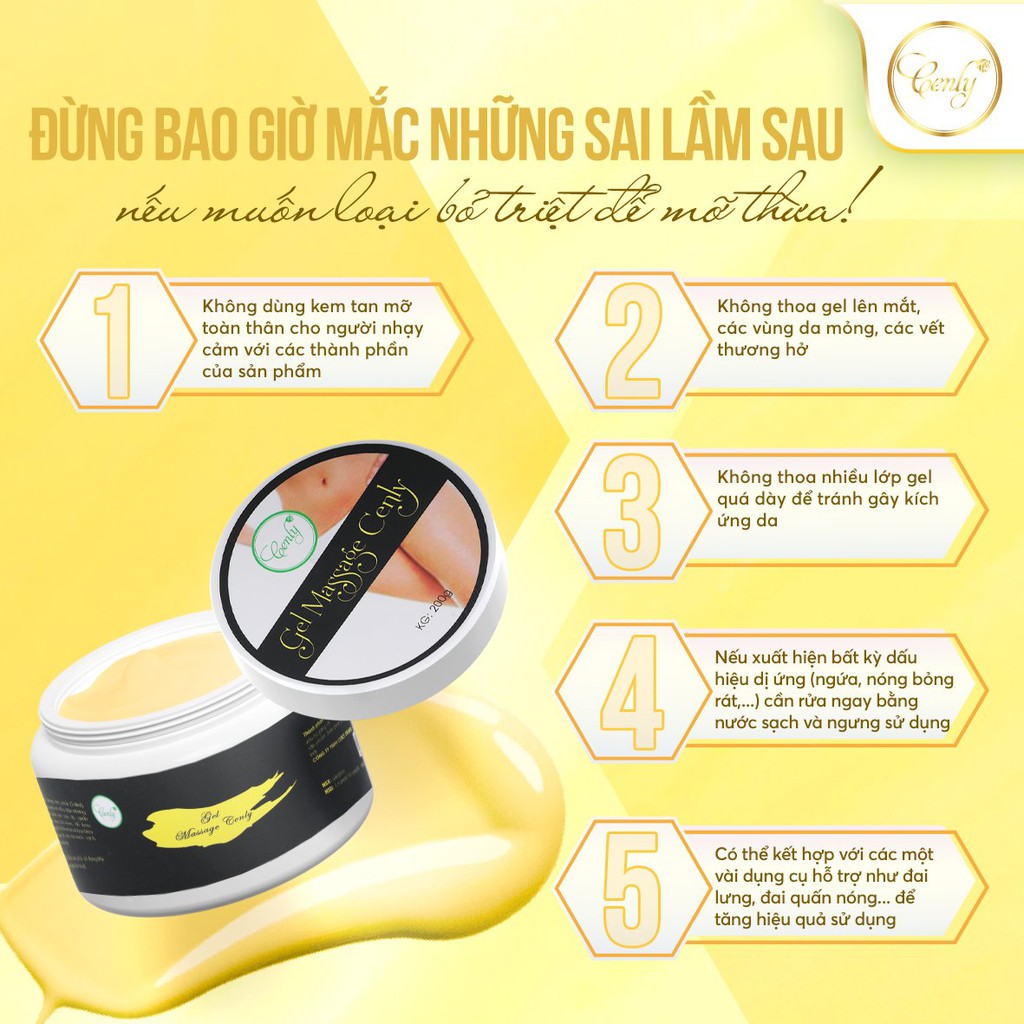 GEL MASSAGE CENLY ORGANIC ( Giảm 4-10cm Vùng Bụng,Bắp Tay,Bắp Chân ) | BigBuy360 - bigbuy360.vn