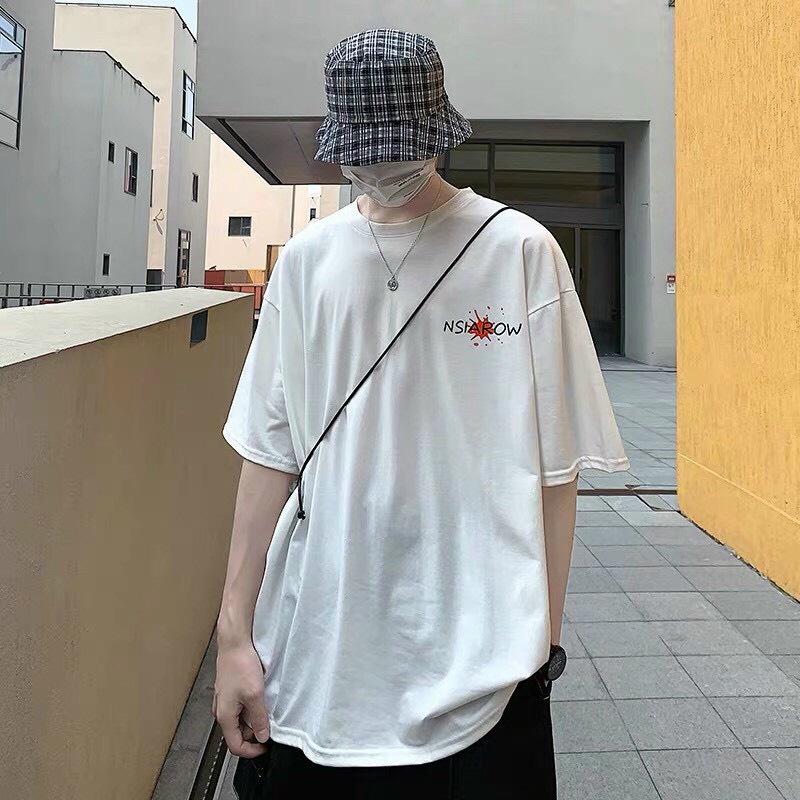 &lt; FREESHIP &gt; Áo thun tay lỡ nam thun cotton 4 màu lựa chọn