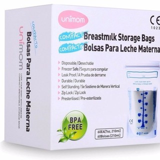 Hộp 60 túi trữ sữa Unimom Compact không BPA 210