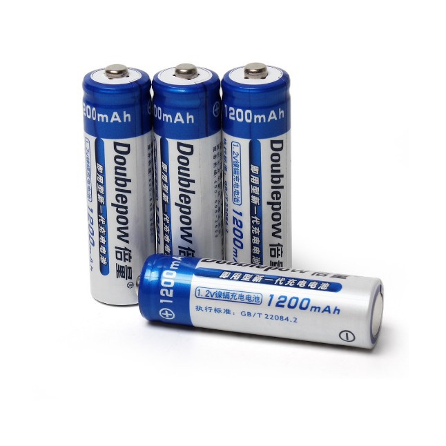Combo Bộ Sạc Pin Doublepow DP-B02 Tặng Kèm 4 pin sạc AA 1200mAh dùng cho Micro Karaoke, Máy ảnh ..