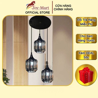 Đèn thả pha lê vintage MTH4318, chao đèn thả trần hợp kim sơn tĩnh điện trang trí bàn ăn, quán cafe kèm bóng LED JOYMART